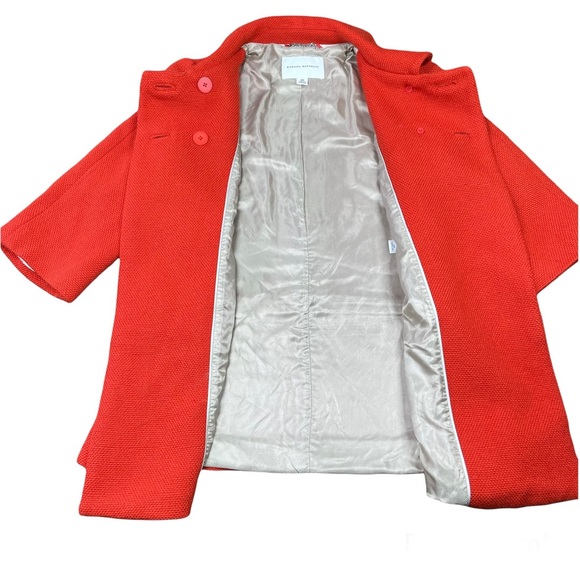 ❄️ Banana Republic Womens Orange Knit Double Breasted Pea Coat Jacket Size XS - Picture 9 of 11